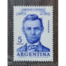 ARGENTINA 1960 GJ 1168a ESTAMPILLA NUEVA MINT VARIEDAD MECHON DE PELO SALIENTE EN LA CABEZA U$ 15